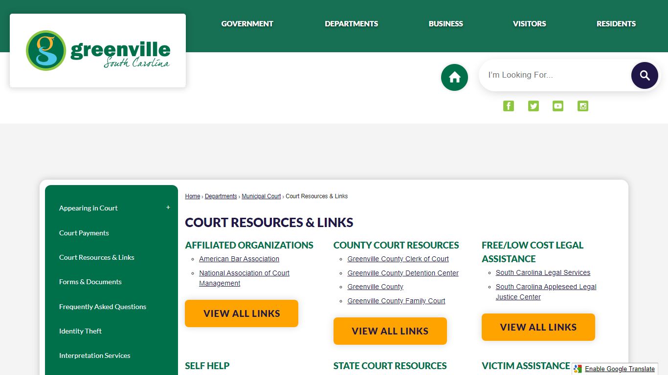 Court Resources & Links | Greenville, SC - Official Website