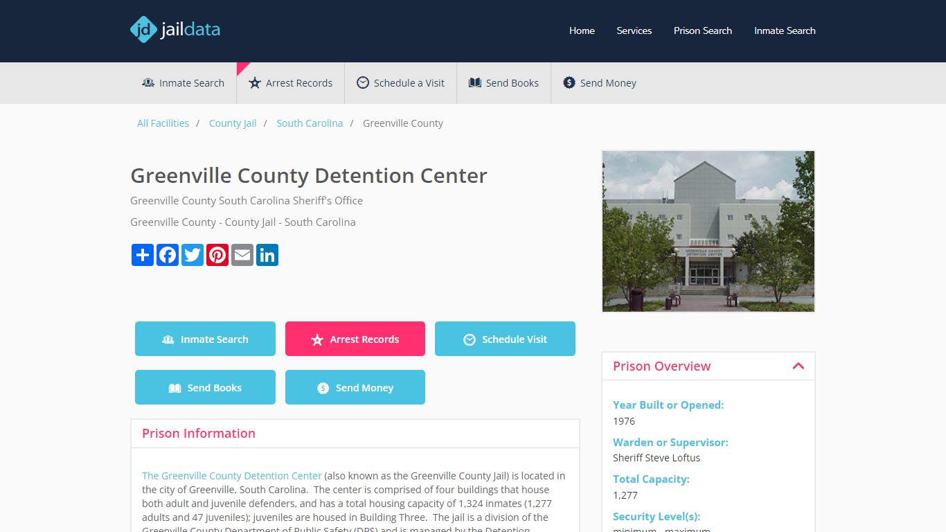 Greenville County Detention Center Inmate Search & Mugshots - Jaildata.com